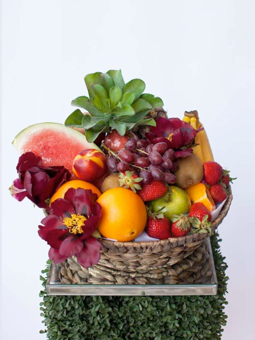 Fresh Fruit & Flower Hamper - The Lush Lily - Brisbane & Gold Coast ...