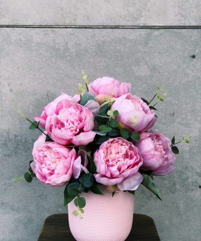 Pink Peony Silk Arrangement