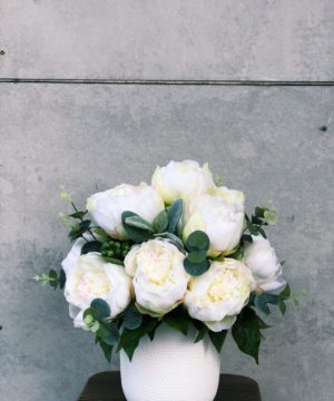 Divine all white dried arrangement - The Lush Lily - Brisbane