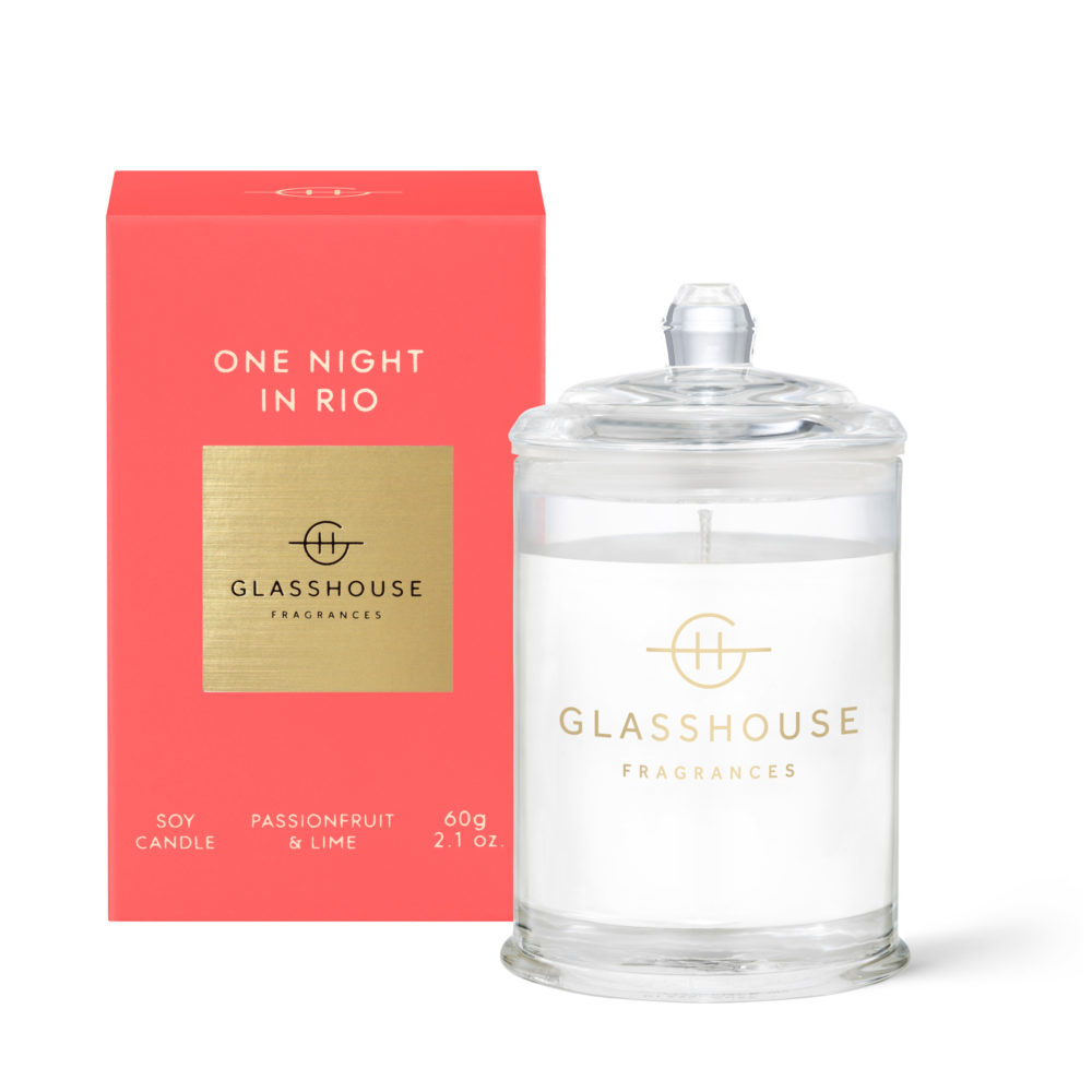 ONE NIGHT IN RIO 60g Soy Candle Glasshouse Fragrances The Lush Lily