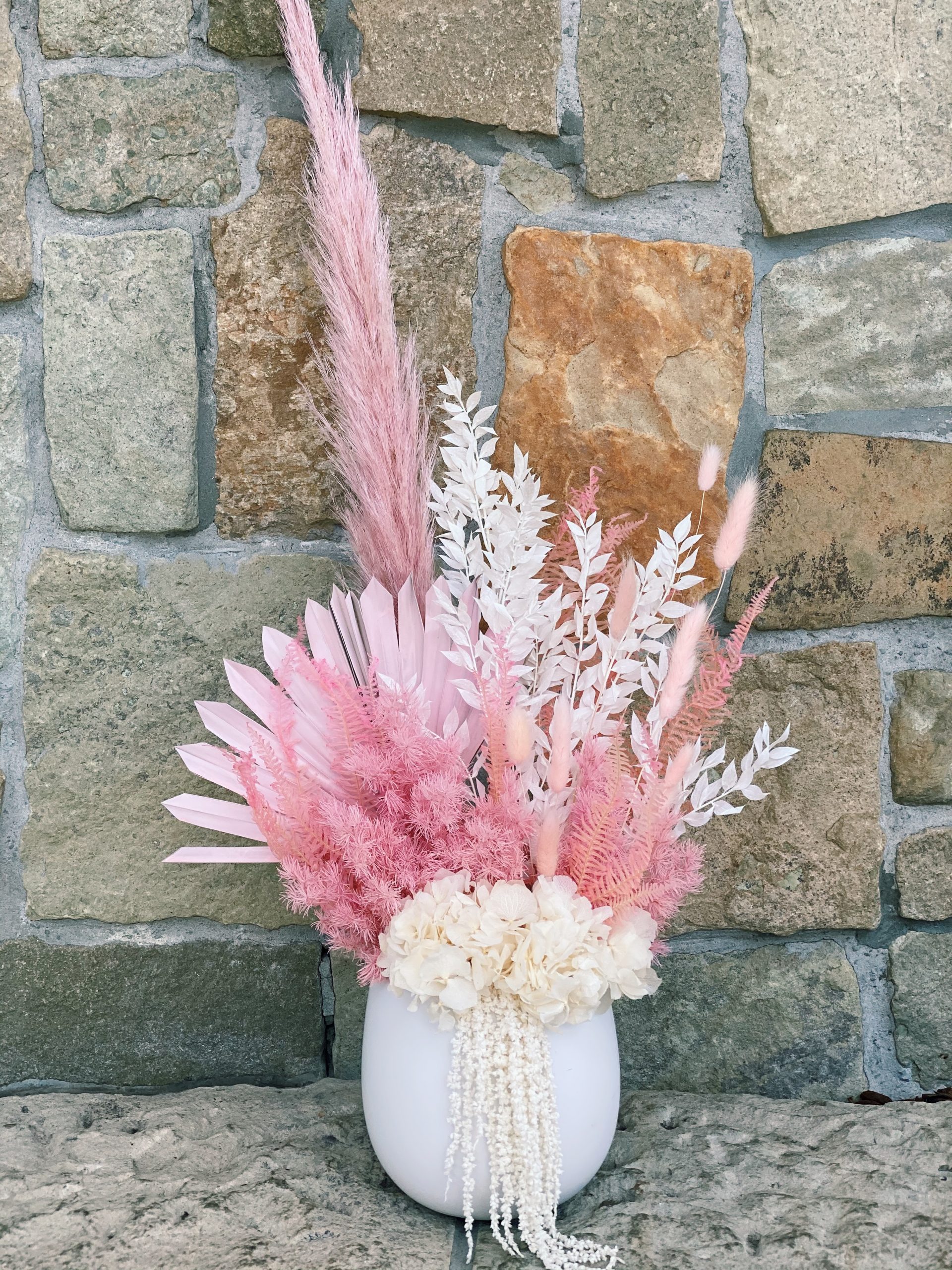 Magnificent Pink and White Dried and Preserved Arrangement - The Lush Lily  - Brisbane & Gold Coast Florist Flower Delivery - Carindale, Loganholme  Brisbane Gold Coast Buy flowers online