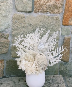 Classy White Dried Arrangement