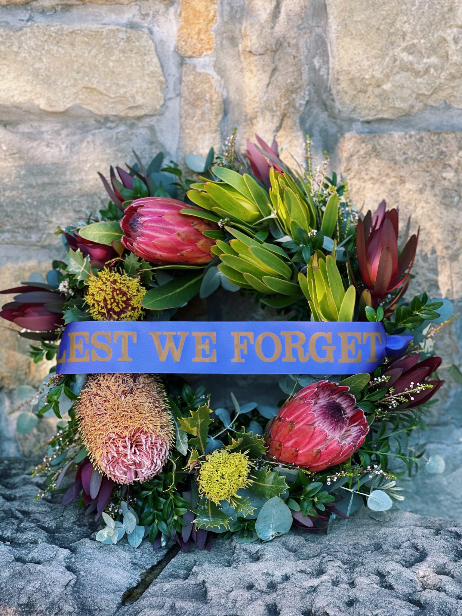 Native Flower ANZAC Wreath The Lush Lily Brisbane & Gold Coast