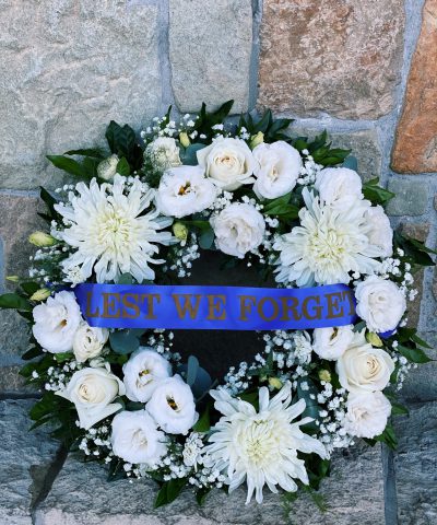 White ANZAC Day Wreath