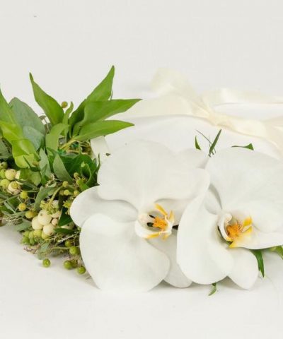Foliage and Orchid Flower Crown