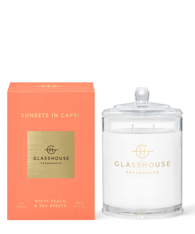 SUNSETS IN CAPRI - 380g Soy Candle Glasshouse Fragrances