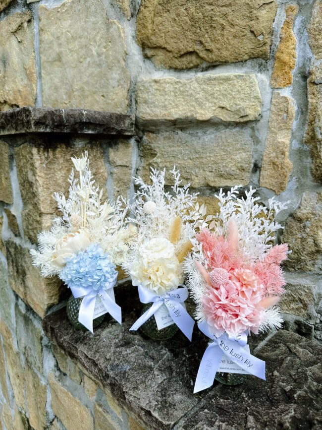 Bespoke Preserved Blooms in Glass Vase