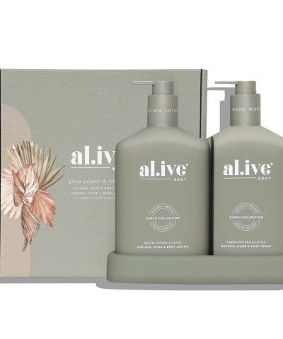 Wash & Lotion Duo + Tray - Green Pepper & Lotus