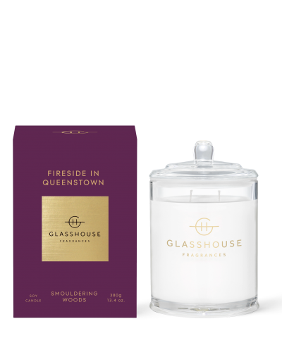 FIRESIDE IN QUEENSTOWN - 380g Soy Candle Glasshouse Fragrances