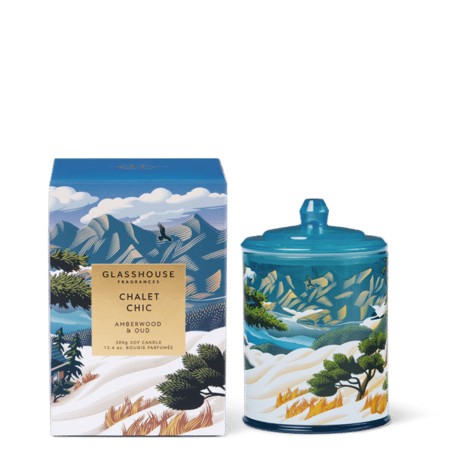 LIMITED EDITION Chalet Chic - 380g Soy Candle Glasshouse Fragrances