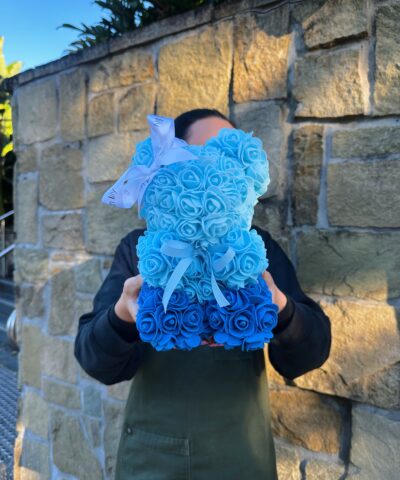 Blue Ombre Forever Rose Bear